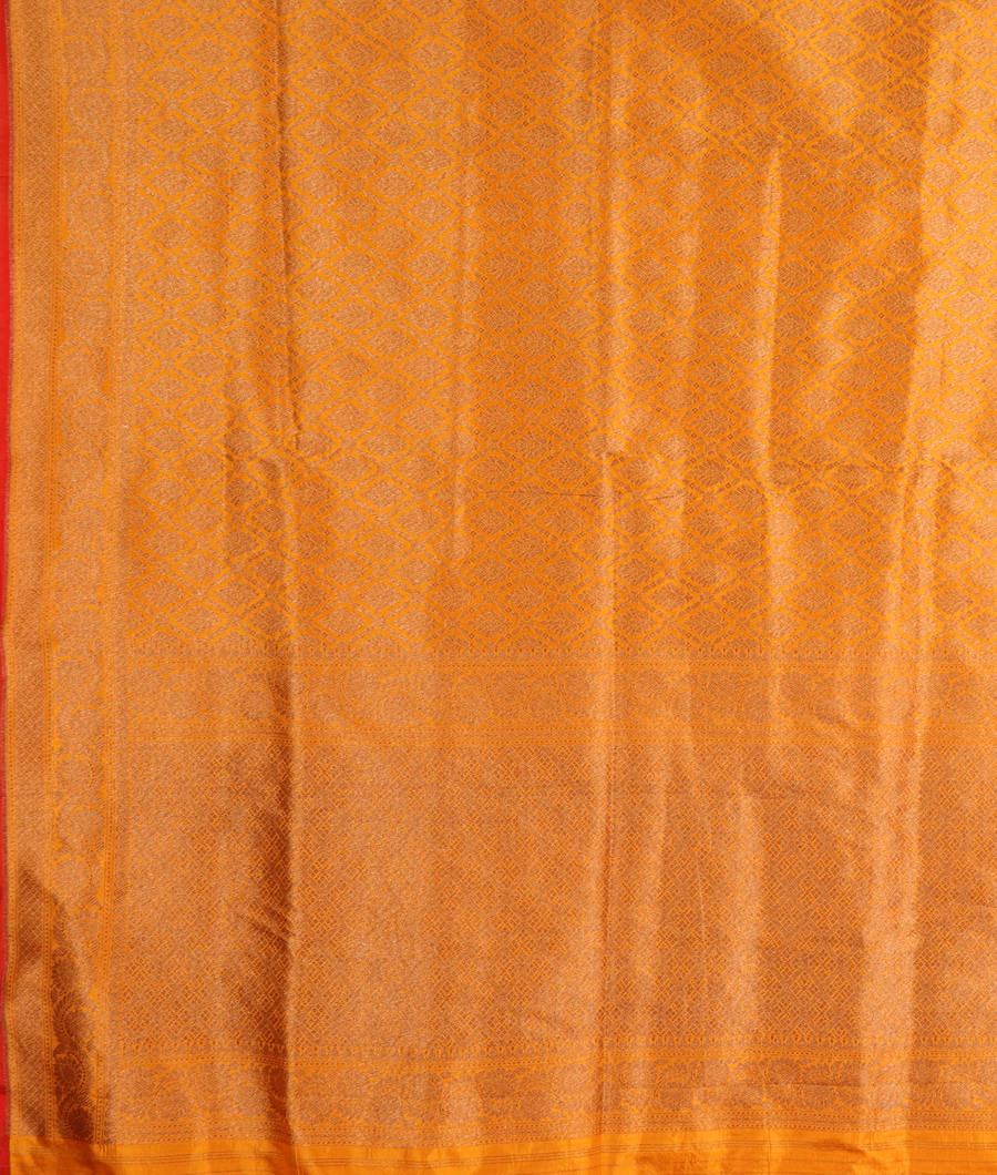 Yellow Banaras Silk Saree T3091014