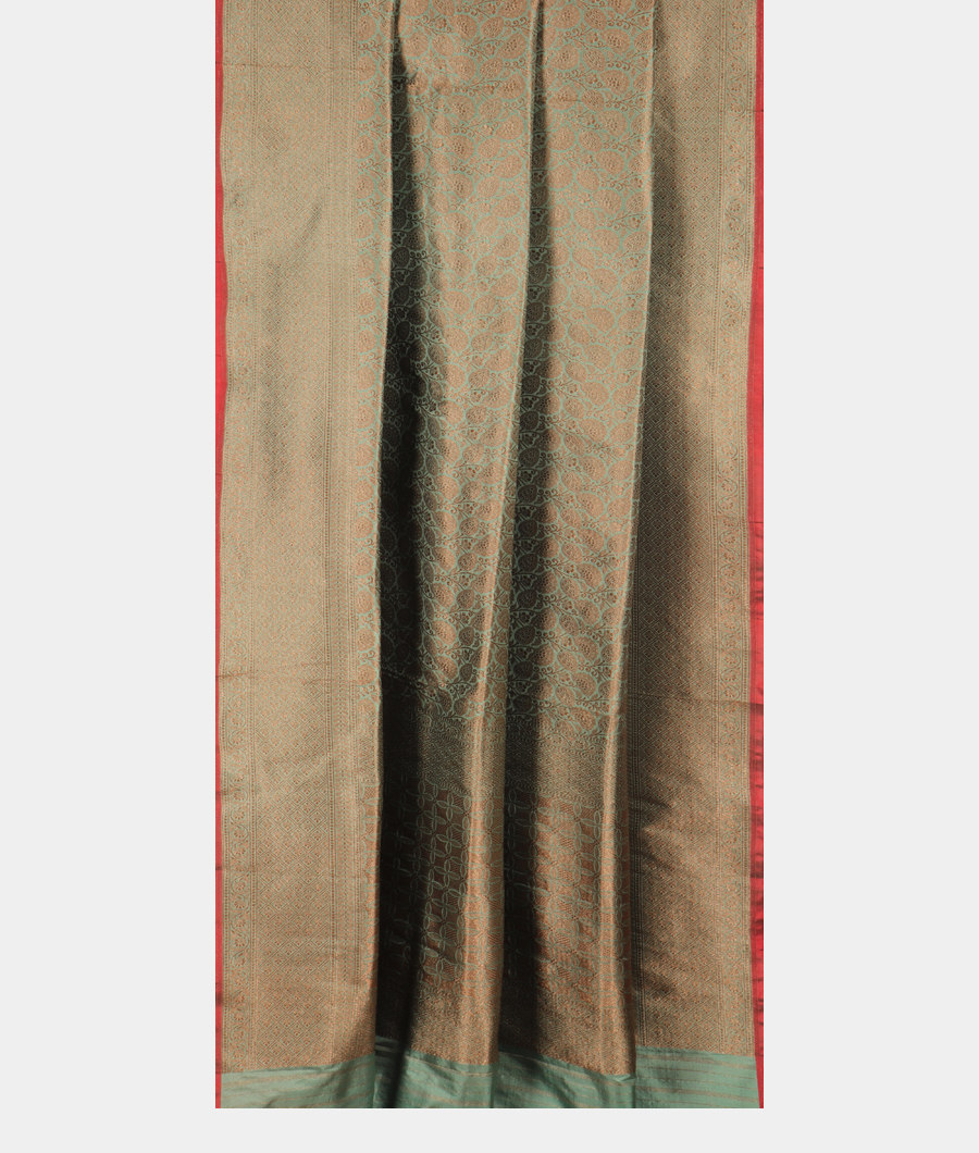 Powder Blue Banaras Silk Saree T3090802