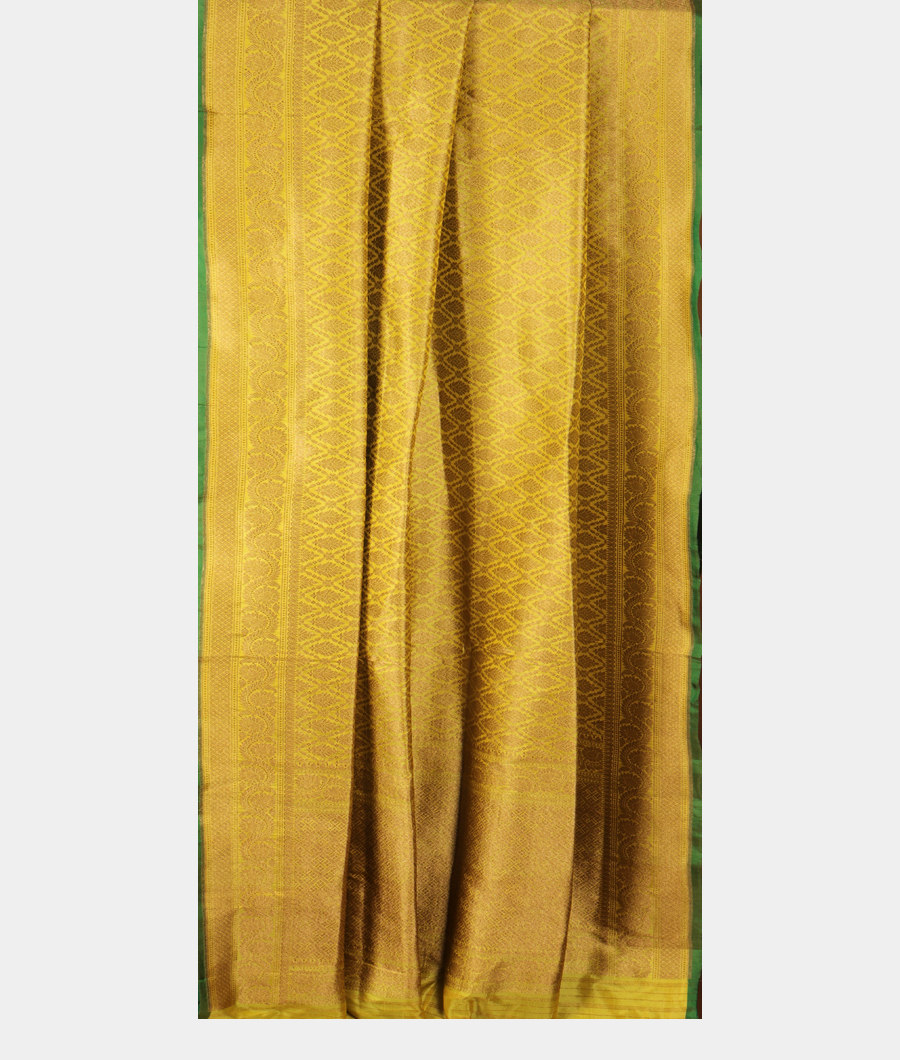 Mehndi Green Banaras Silk Saree T3090972