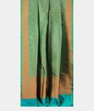Bluish Green Banaras Silk Saree T3090682
