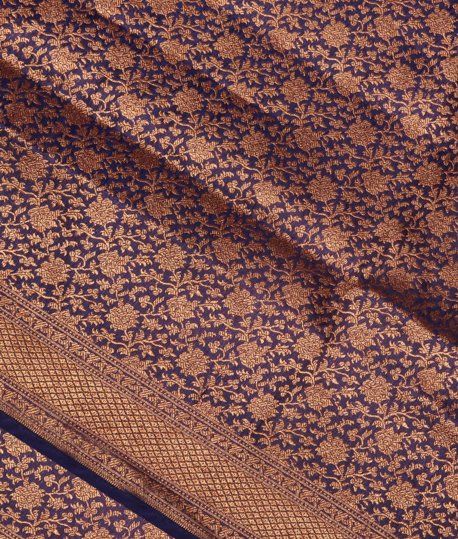 Blue Banaras Silk Saree T309083-image