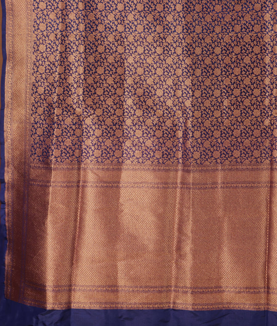 Blue Banaras Silk Saree T3090834