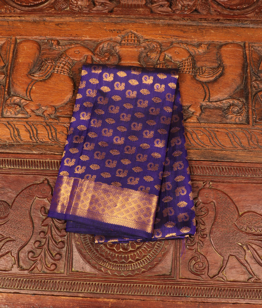 Purple Handwoven Kanjivaram Silk Blouse T29-image