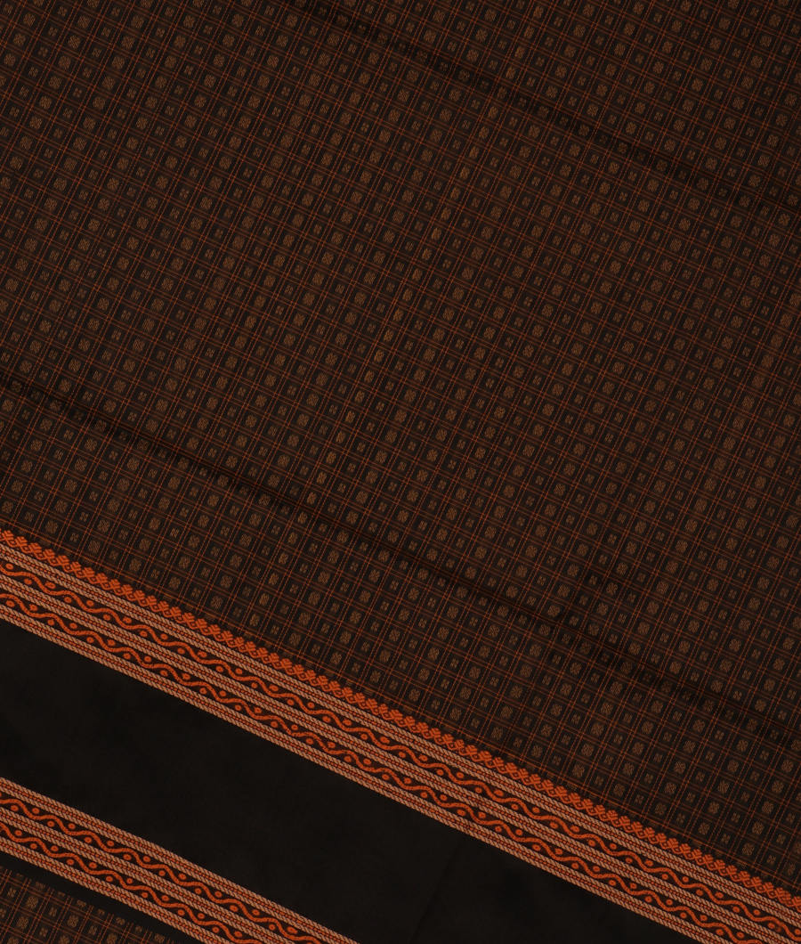 Black Silk Cotton Saree T238239-image