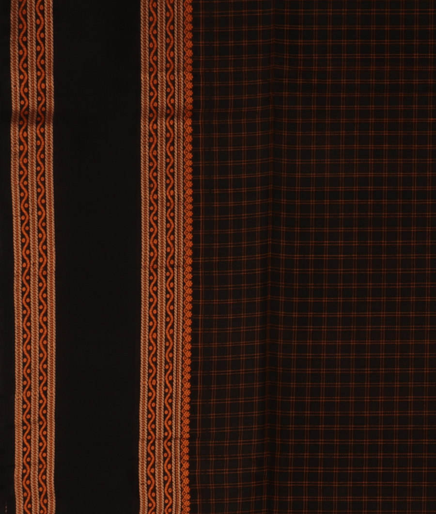 Black Silk Cotton Saree T2382393