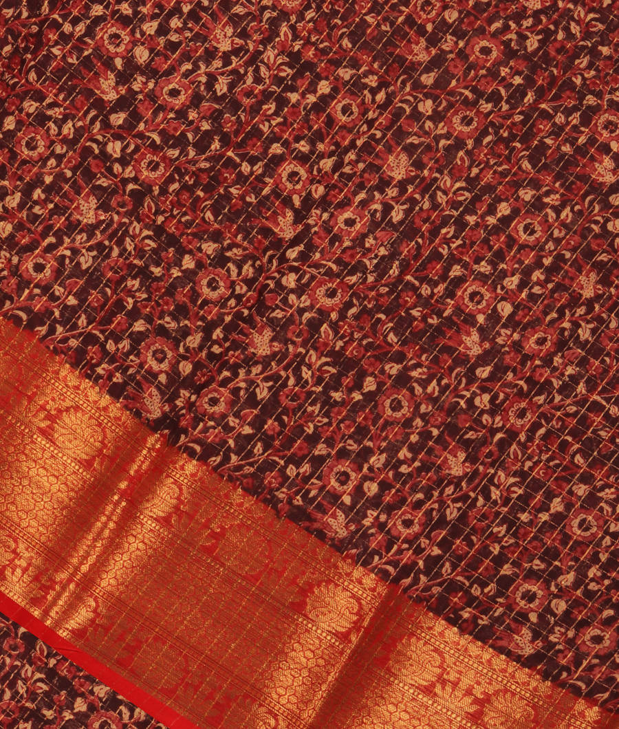 Purple Soft Printed Cotton Saree T295539-image