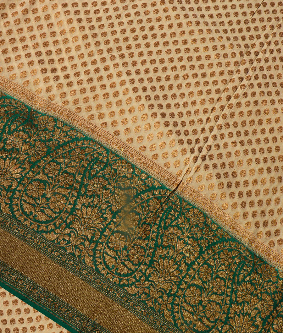 Off-White Banaras Georgette Silk Saree T267700-image