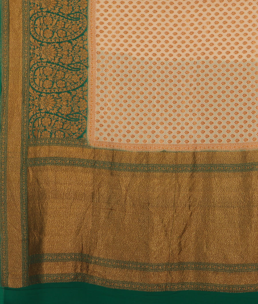 Off-White Banaras Georgette Silk Saree T2677004