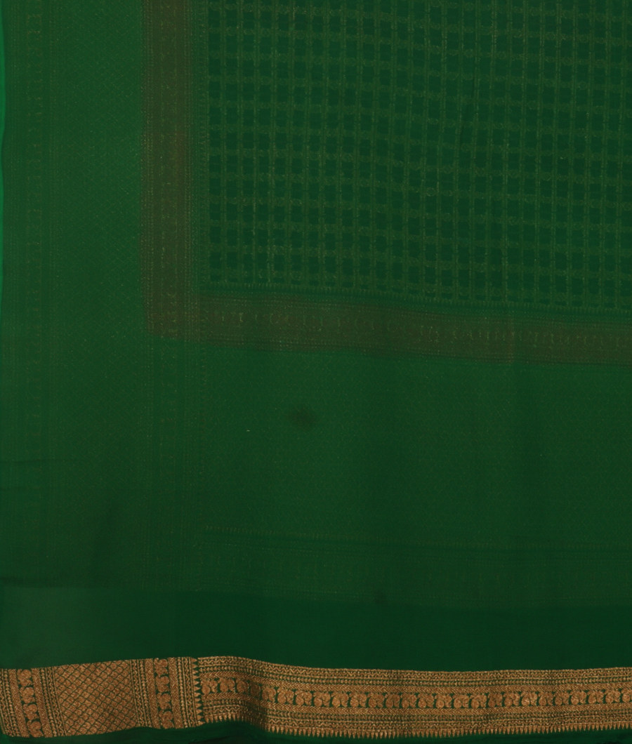 Blue Banaras Georgette Silk Saree T3019973