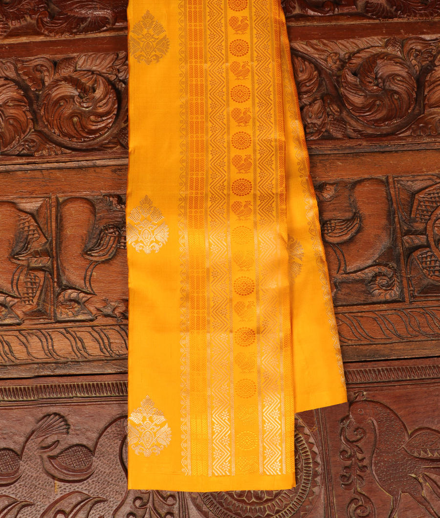 Yellow Handwoven Kanjivaram Silk Saree T309626-image