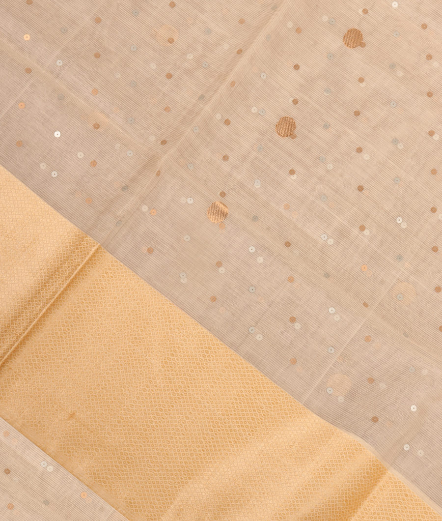 White Handwoven Tussar Saree T267561-image