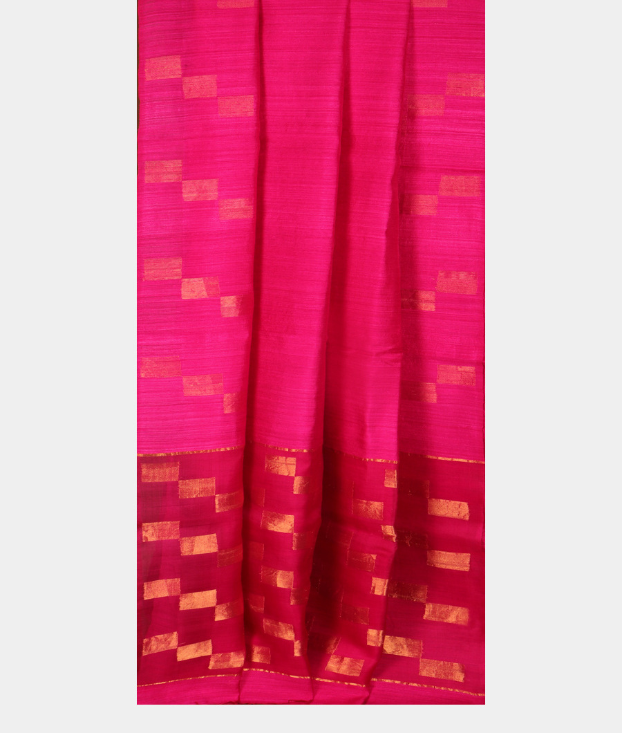 Pink Handwoven Tussar Saree T3001832