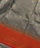 Grey  Banaras Tussar Saree T2991841