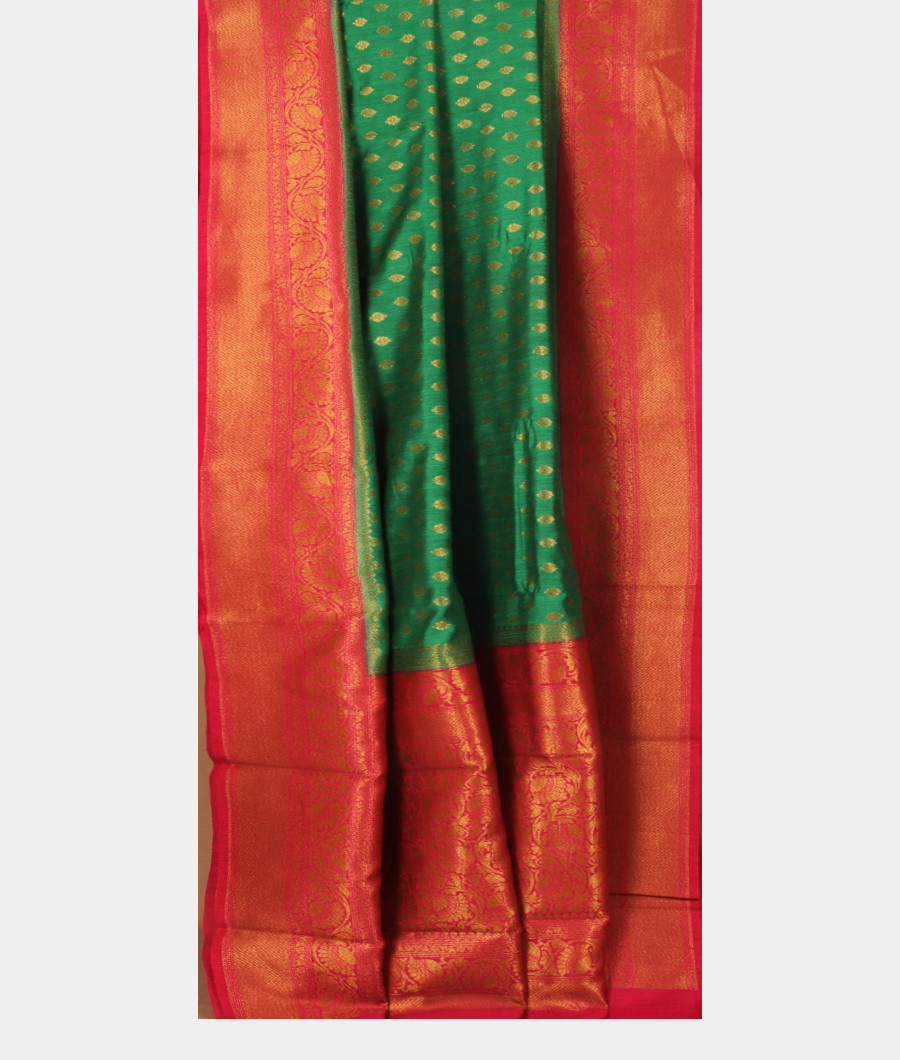 Green Banaras Tussar Saree T2991632