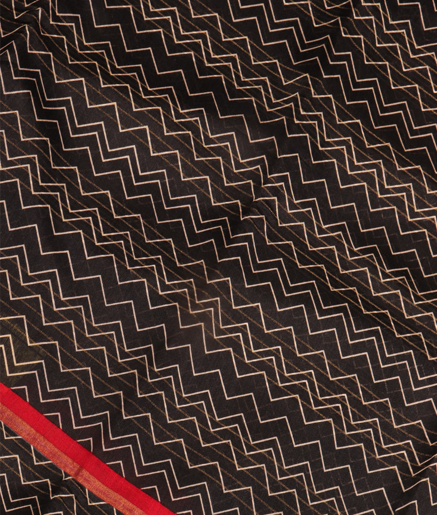 Black Tussar Printed Saree T271158-image