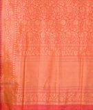 Pinkish Orange Banaras Silk Saree T2877584
