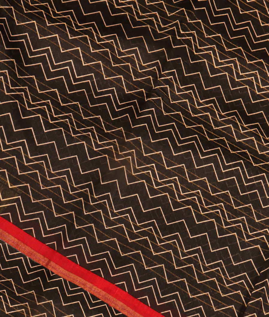 Brown Tussar Printed Saree T271153-image