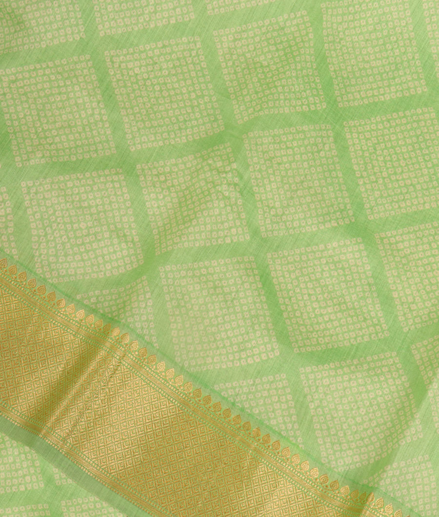 Light Green Tussar Printed Saree T283599-image