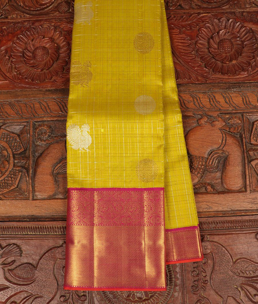 Green Handwoven Kanjivaram Silk Saree T301916-image