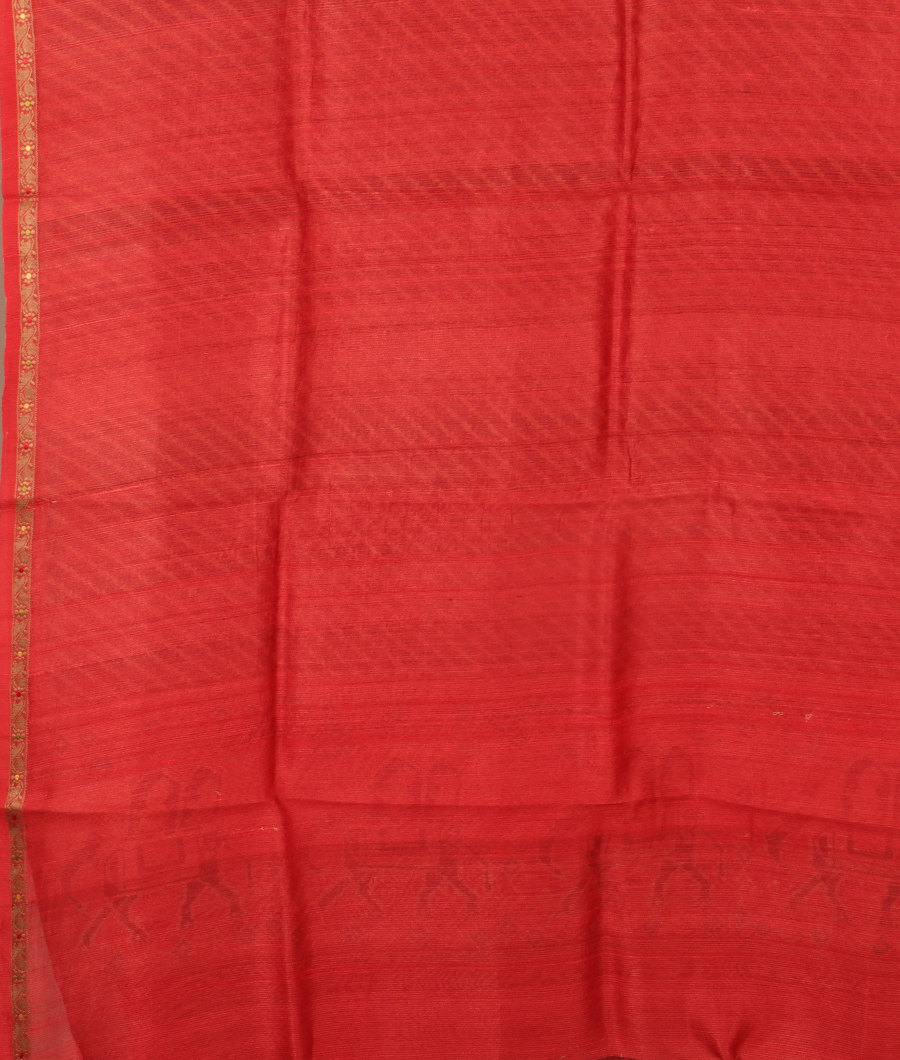 Black Tussar Printed Saree T3098414