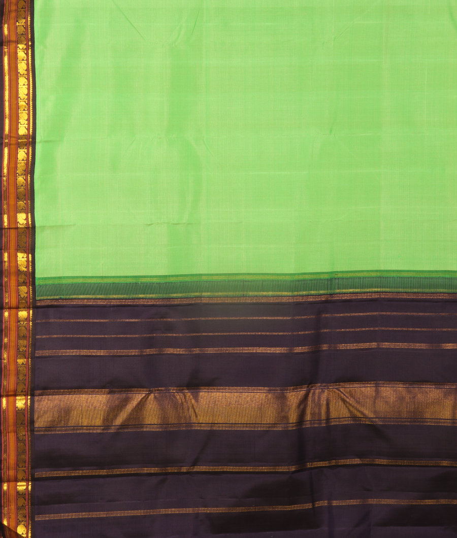 Green Handwoven Kanjivaram Silk Saree T3041254