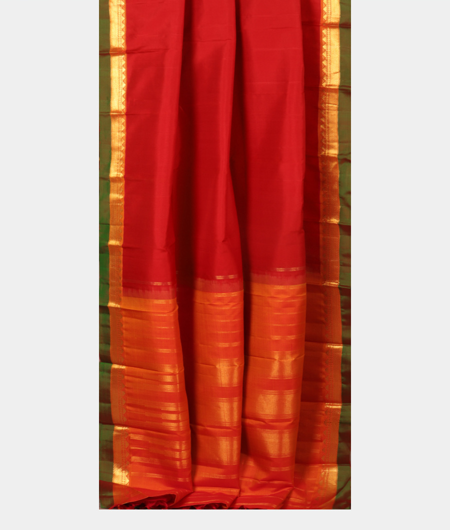 Red Handwoven Kanjivaram Silk Saree T2121912