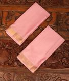 Pink Handwoven Kanjivaram Silk Dhoti and Vastharam T3037361