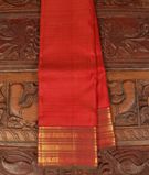 Rust Handwoven Kanjivaram Silk Saree T2795631