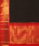 Black Handwoven Kanjivaram Silk Saree T3035174