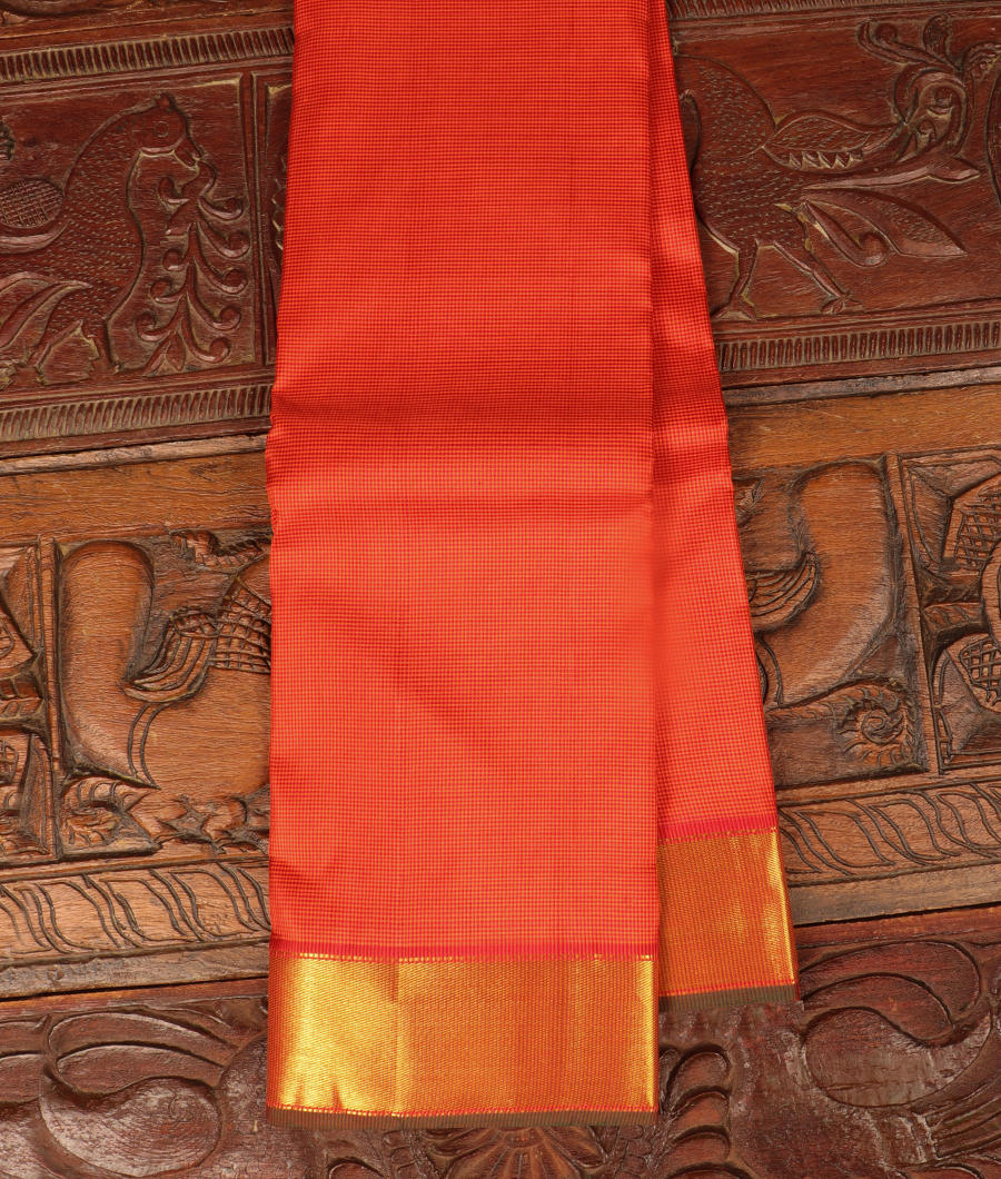 Rust and Maroon Handwoven Kanjivaram Silk Saree T291549-image