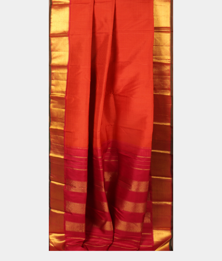 Rust and Maroon Handwoven Kanjivaram Silk Saree T2915492