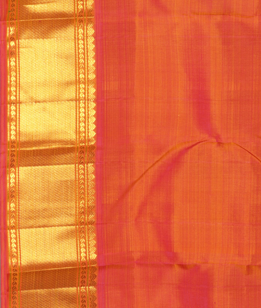 Yellow and Green Handwoven Kanjivaram Silk Saree T3105883