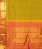 Yellow and Green Handwoven Kanjivaram Silk Saree T3105884