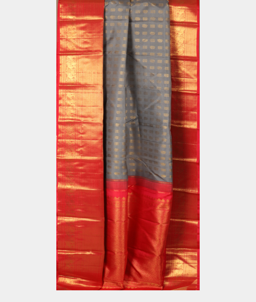 Grey Handwoven Kanjivaram Silk Saree T3073462
