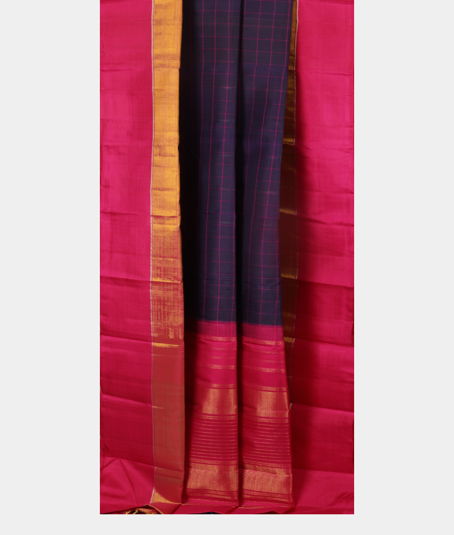 Blue Handwoven Kanjivaram Silk Saree T2886122