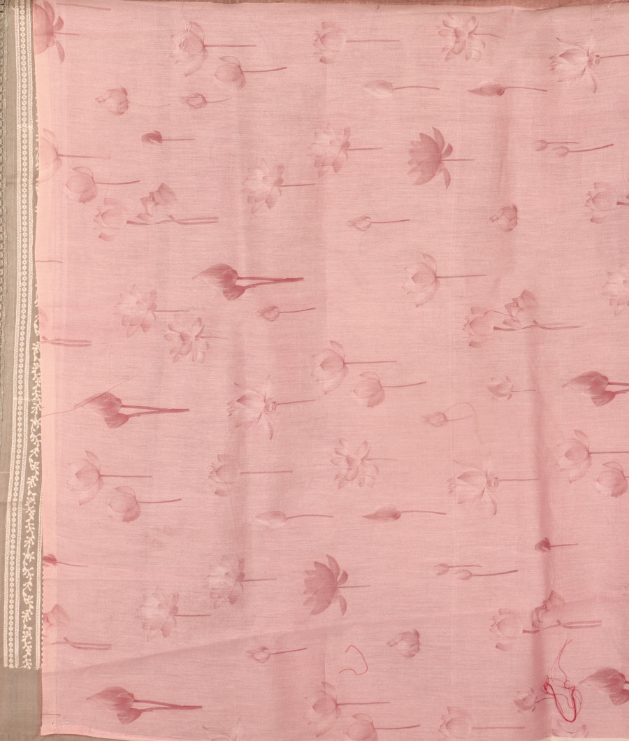 Lavender Kora Organza Printed Saree T3098133