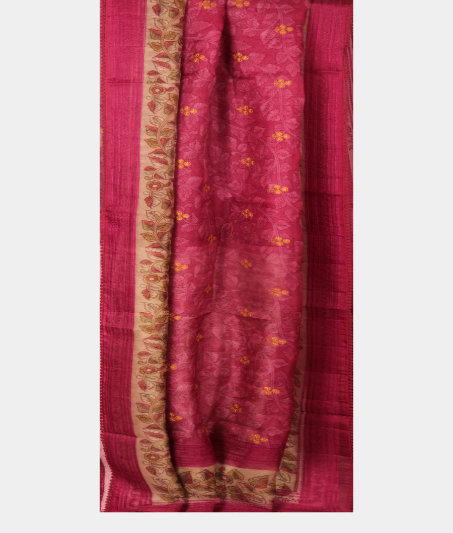 Pink Kora Organza Printed Saree T3100222