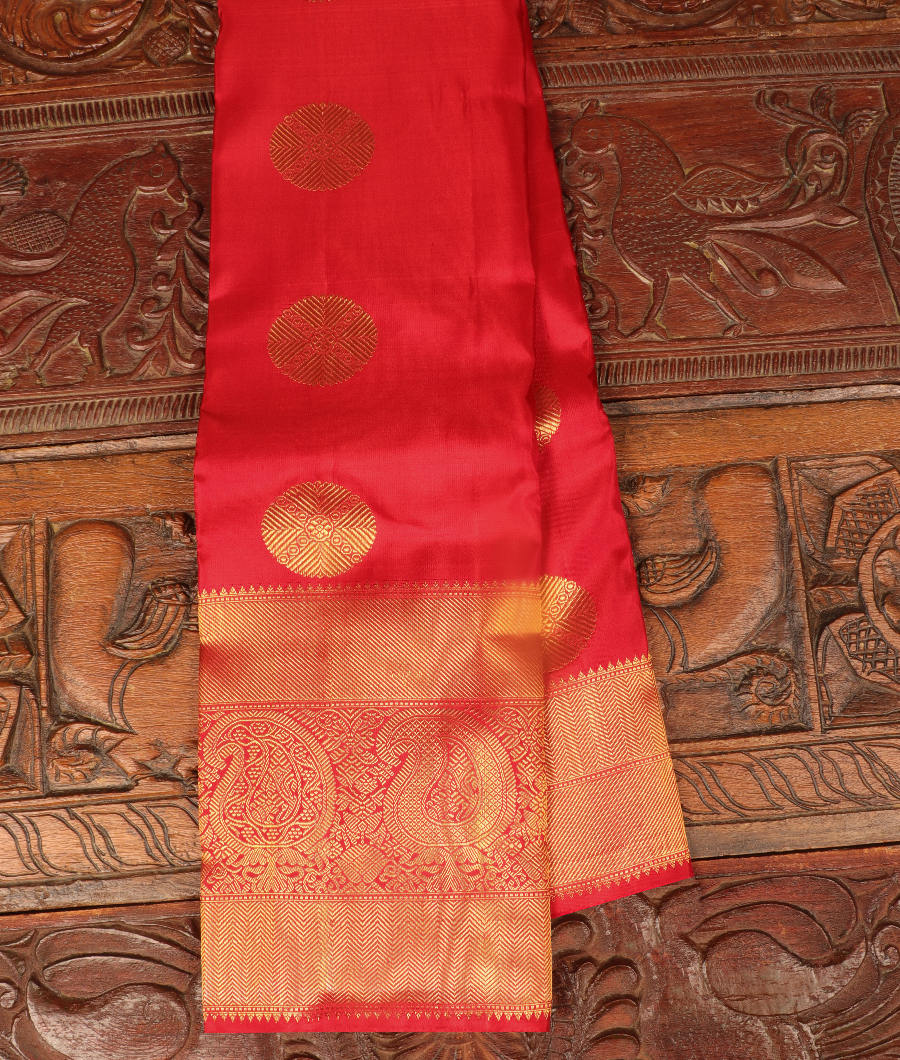 Red Handwoven Kanjivaram Silk Saree T294654-image
