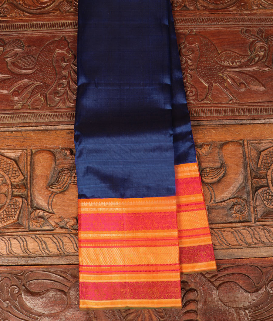 Blue Handwoven Kanjivaram Silk Saree T309358-image