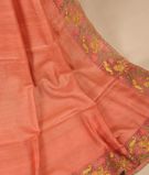 Pink Tussar cutwork saree T3034441