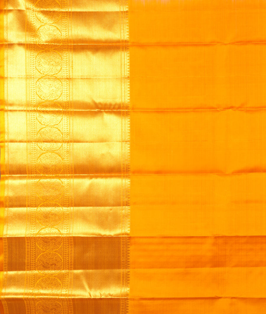 Peach Handwoven Kanjivaram Silk Pavadai T3112452