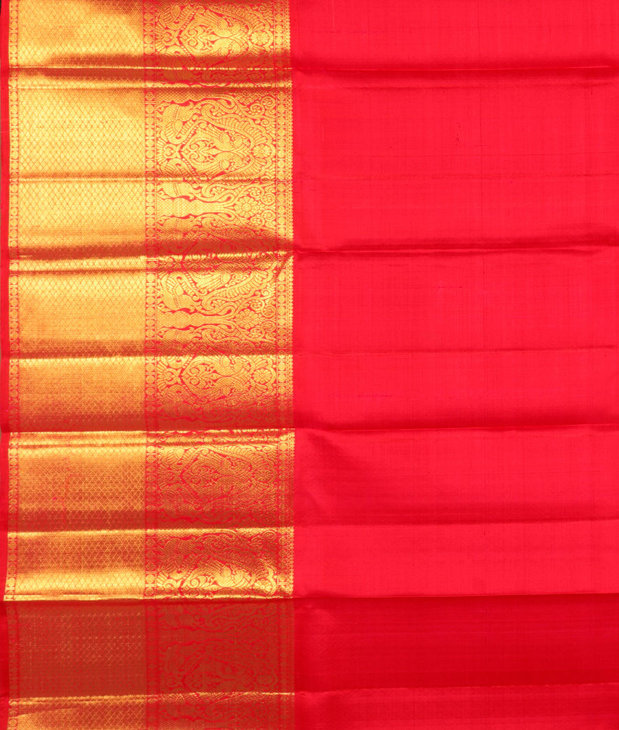 Yellow Handwoven Kanjivaram Silk Pavadai T3112342
