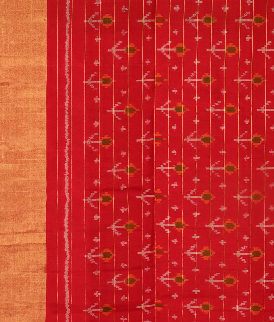 Green Woven Raw Silk Saree T3110883