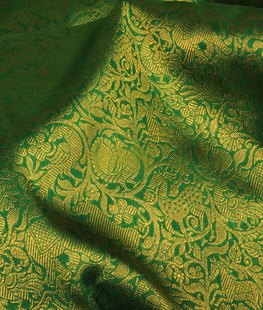 Green Handwoven Kanjivaram Silk Saree T1896774