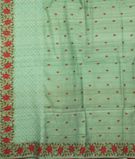 Light Green Tussar Embroidery Saree T2973144