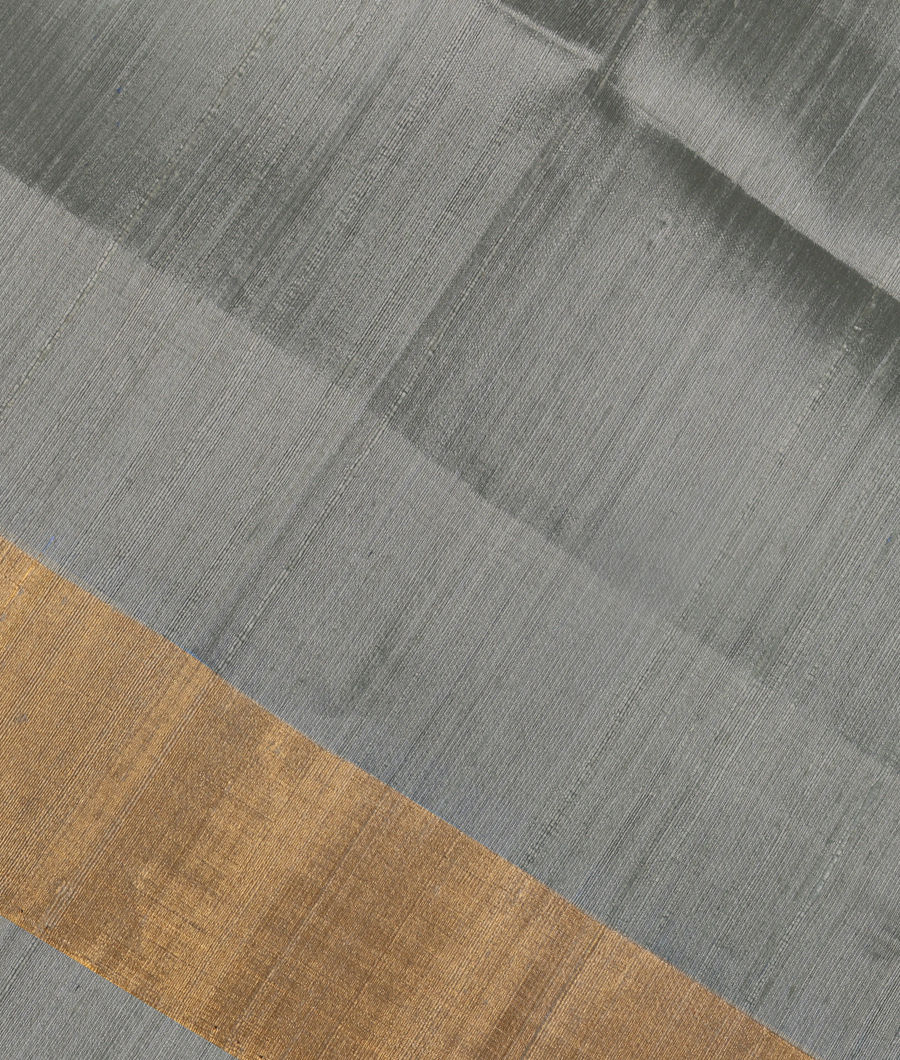 Grey Woven Raw Silk Saree T311078-image