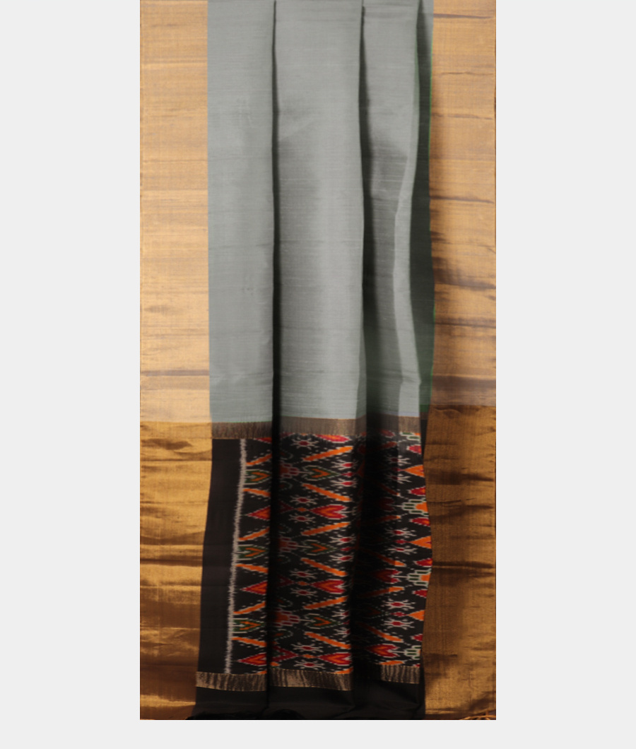 Grey Woven Raw Silk Saree T3110782