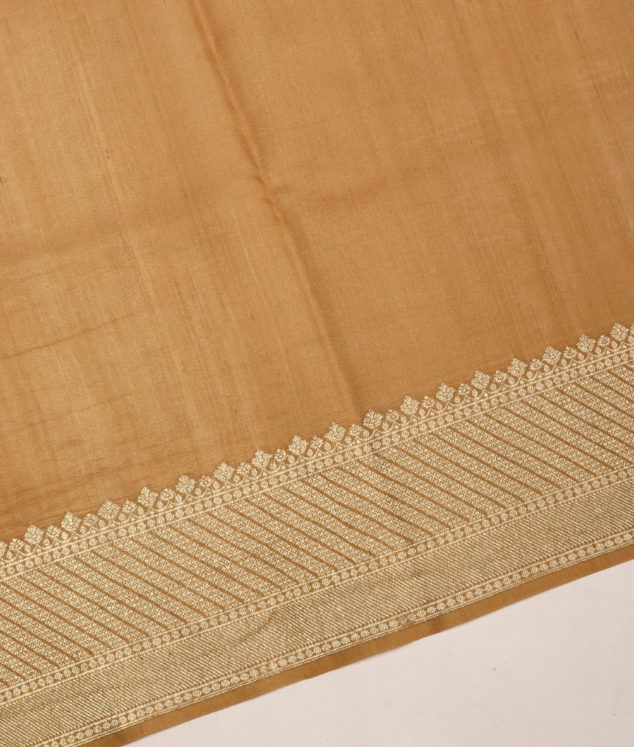 Beige Banaras Kathan Tussar Saree  T3130783