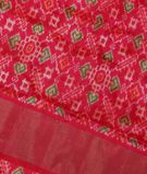 Orangish Pink Ikat Silk Saree T3122071
