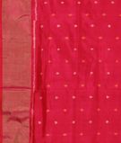 Orangish Pink Ikat Silk Saree T3122073